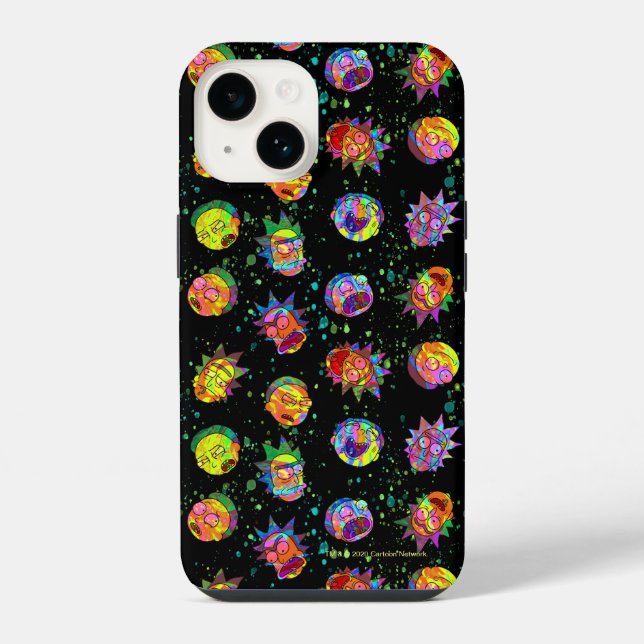 Funda Para iPhone RICK AND MORTY™ | Psychedelic Swirl Pattern (Reverso )