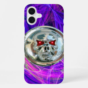 Funda Para iPhone 16 Plus RIDERS SKULL RIDERS Pink Blue Purple Fractal Swirt
