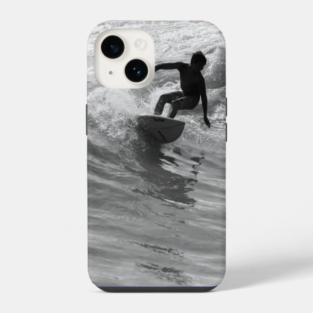 Funda Para iPhone Riding The Wave Grayscale Funda-Mate iPhone Case (Reverso )