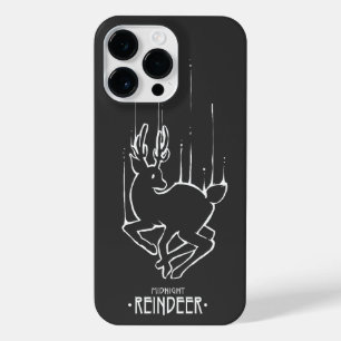 FUNDA PARA  iPhone 14 PRO MAX RIENDEER ANIMAL LINE MEDIANOCHE REINDER