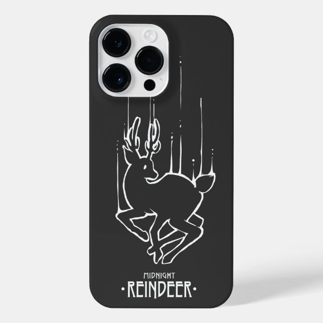 FUNDA PARA iPhone RIENDEER ANIMAL LINE MEDIANOCHE REINDER (Reverso)