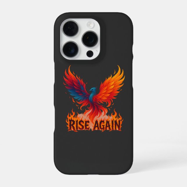 Funda Para iPhone Rise Again Phoenix – Fire Rebirth Motivational (Reverso)