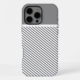 Funda Para iPhone 16 Pro Max Ritmo Diagonal en Blanco y Negro