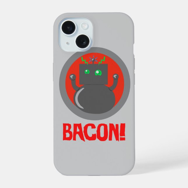 Funda para iPhone Robot de Bacon (Reverso )