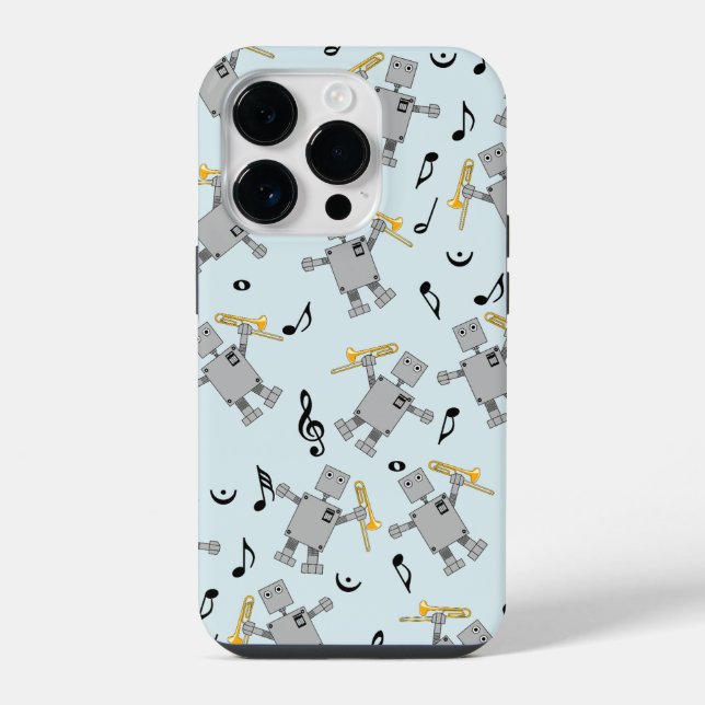 Funda Para iPhone Robot de Trombón (Reverso )