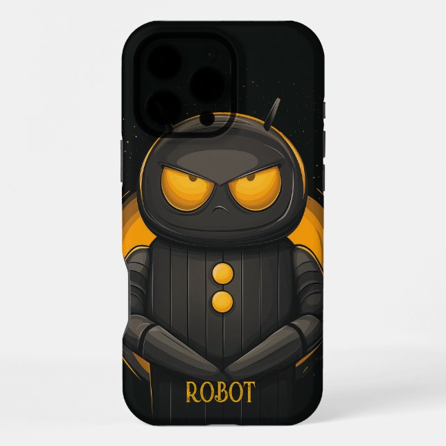 Funda Para iPhone Robot gruñón personalizado (Reverso )