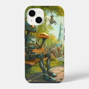 Funda Para iPhone 14 Robots Comen Tacos