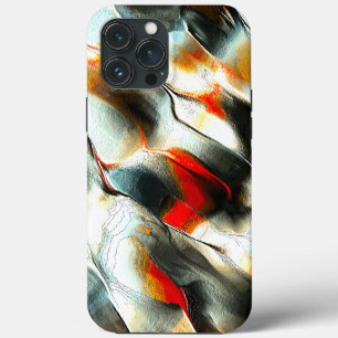 Funda Para iPhone 13 Pro Max Roca plateada áspera sobre brasa ardiente, intensi
