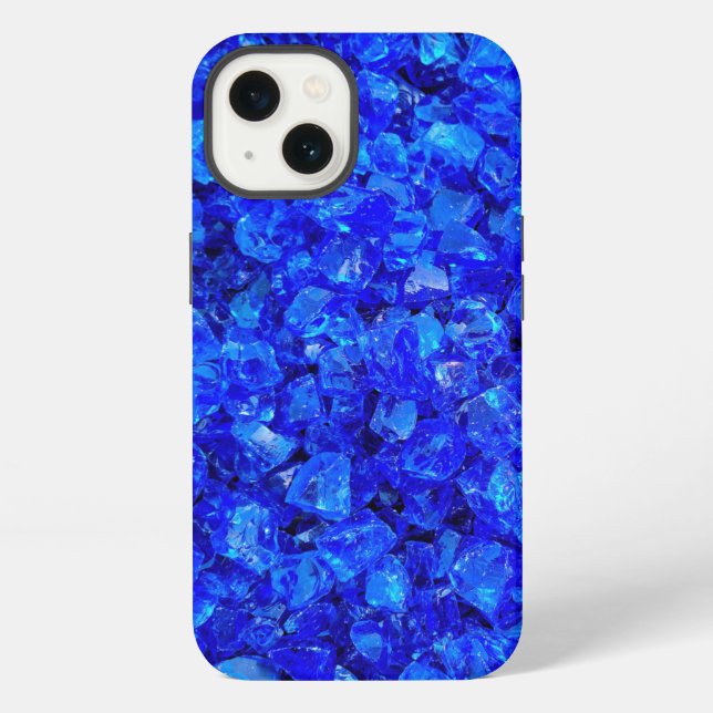 Funda Para iPhone Rocas de Vidrio Azul (Reverso )