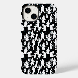Funda Para iPhone 14 Rock Band Silhouette Pattern.w Black BG