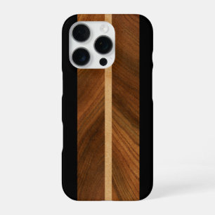 Funda Para iPhone 16 Pro Rocky Point Hawaii Faux Wood Surfboard 2