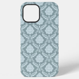 Funda Para iPhone 12 Pro Max Rococo Damask Rpt Patrón Pato Huevo Azul+Verde Tea