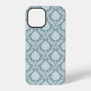 Funda Para iPhone 12 Pro Rococo Damask Rpt Patrón Pato Huevo Azul+Verde Tea