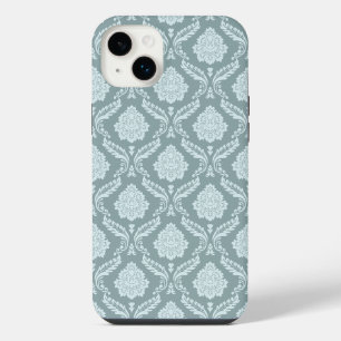 Funda Para iPhone 14 Plus Rococo Damask Rpt Patrón Pato Huevo Azul+Verde Tea