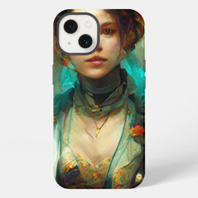 Funda Para iPhone Rococo Futuro Ciencia Ficción Fantasía (Reverso )