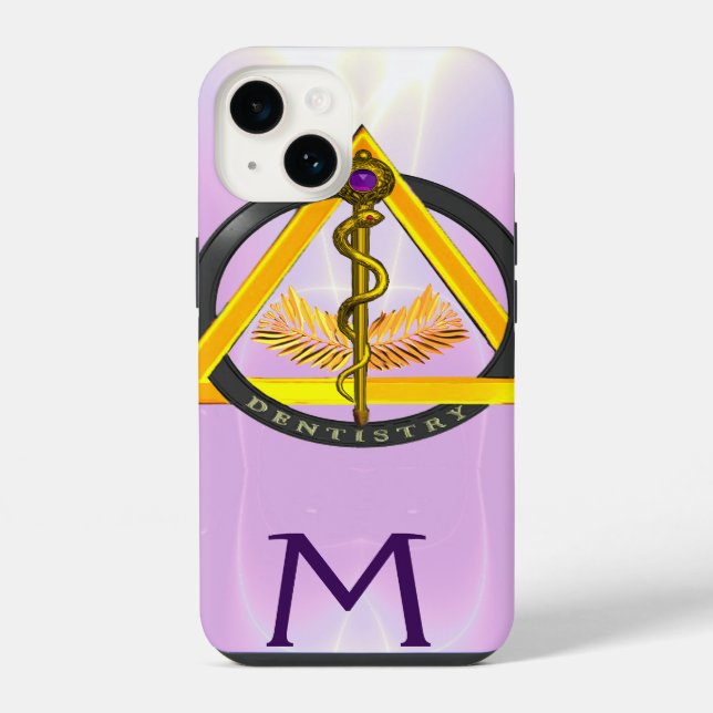 FUNDA PARA iPhone ROD DE ASCLEPIUS DENTISTRY MONOGRAM (Reverso )