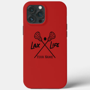 Funda Para iPhone 13 Pro Max Roja Personalizada LAX (Lacrosse) Vida