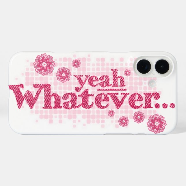 Funda para iphone roja y blanca "sí, lo que sea" (Reverso  (Horizontal))