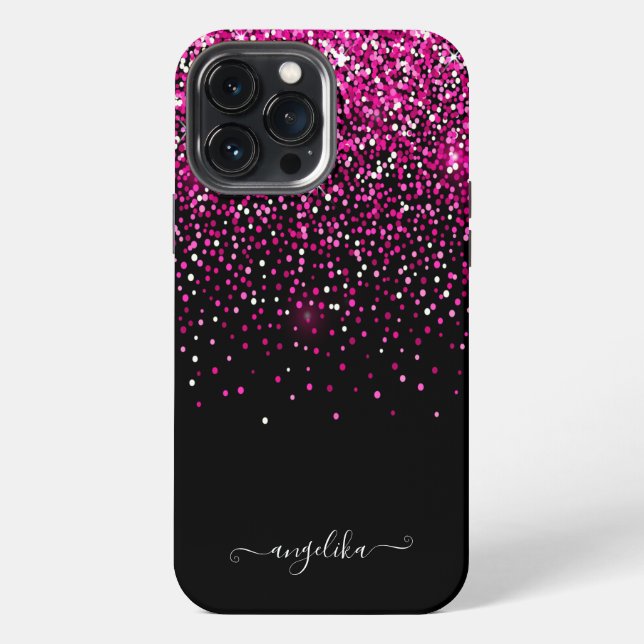 Funda Para iPhone Rojizo Rosa Brillo Falso Bokeh (Reverso )