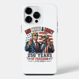 Funda Para iPhone 14 Pro Max Rojo Blanco Borracho Trump George Washington 250