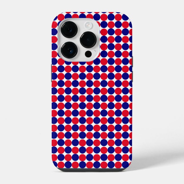 Funda Para iPhone Rojo, Blanco y Azul (Reverso )