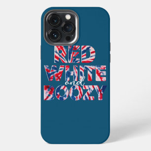 Funda Para iPhone 13 Pro Max Rojo Blanco Y Borracho Tie Dye Bandera Americana