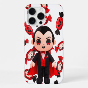 Funda Para iPhone 16 Pro Max Rojo de caramelo y negro inspirado en Drácula Hall