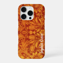 Rojo floral y amarillo dorado Wm Morris Agregar un