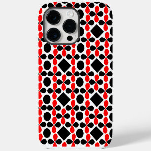 Funda Para iPhone 14 Pro Max Rojo Negro Geométrico