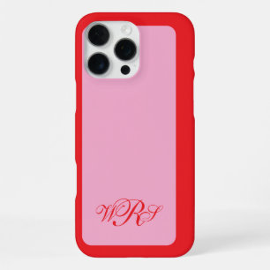 Funda Para iPhone 16 Pro Max Rojo rosa monocromático