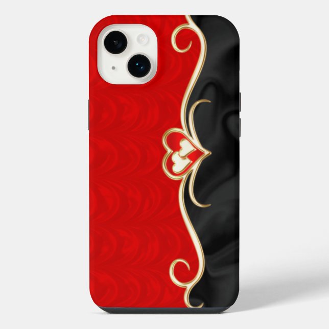 Funda Para iPhone Rojo y negro (Reverso)