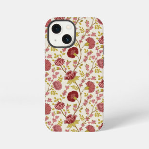Funda Para iPhone 13 Mini Rojos de patrón floral jacobino rosan crema de oro