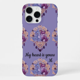 Funda Para iPhone 16 Pro Max Romantic Crystal Animals Custom Couple