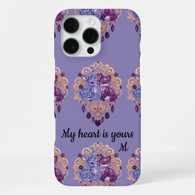 Funda Para iPhone Romantic Crystal Animals Custom Couple (Reverso )
