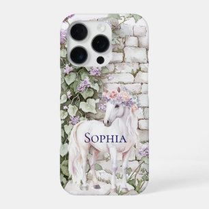 Funda Para iPhone 16 Pro Romántico Ladrillo de Caballo Morado Púrpura e Ivy