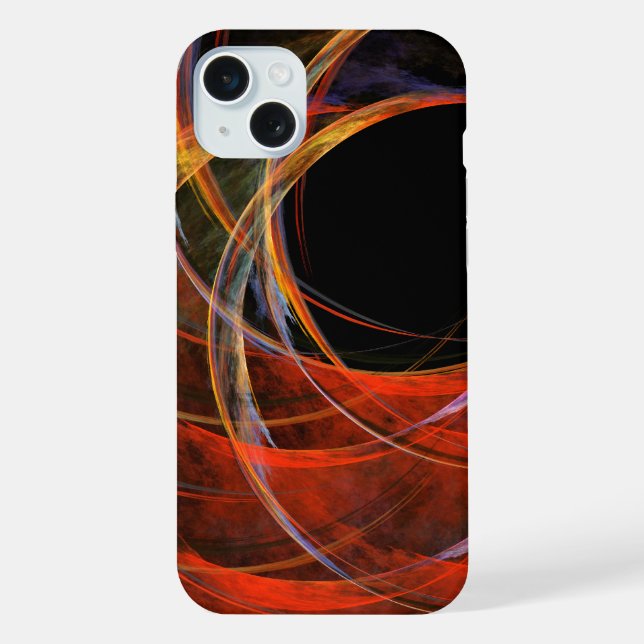 Funda Para iPhone Rompiendo el arte abstracto del círculo (Reverso )