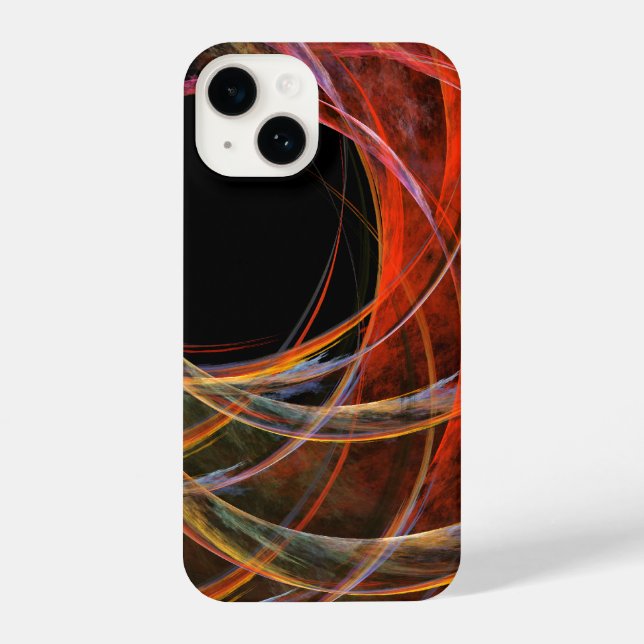 Funda Para iPhone Rompiendo el arte abstracto del círculo (Reverso )