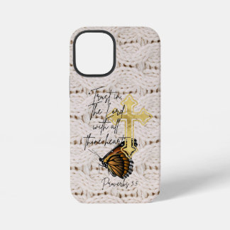 Funda Para iPhone 12 Mini Ropa de punto religiosa de moda Cruz de mariposa m
