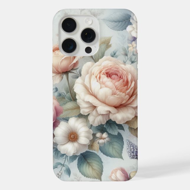 Funda Para iPhone Rosa Antigua Shabby Chic (Reverso )