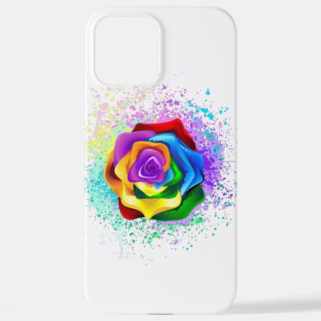 Funda Para iPhone Rosa arcoiris colorido (Reverso )