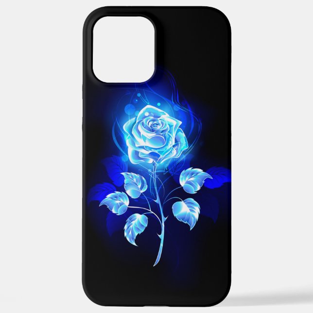 Funda Para iPhone Rosa azul en llamas (Reverso )