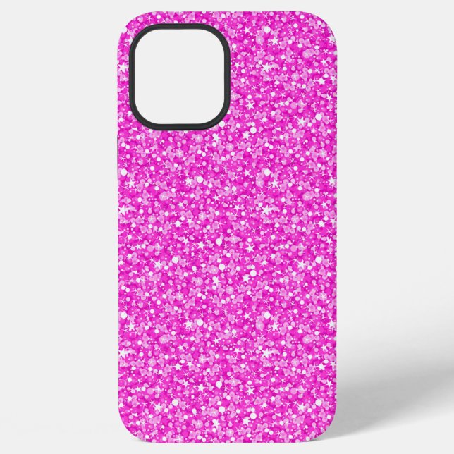 Funda Para iPhone Rosa caliente falso brillo (Reverso )