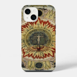 Funda Para iPhone 14 Rosa cósmico Tetragrammaton Mandala