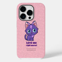 Rosa de arte vector de gato de anime púrpura