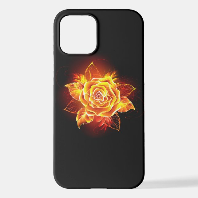 Funda Para iPhone Rosa de incendios en auge (Reverso )