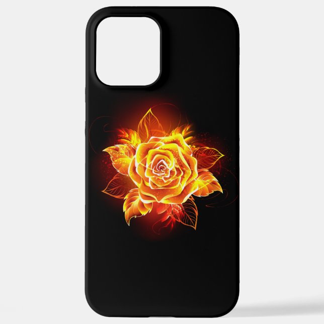 Funda Para iPhone Rosa de incendios en auge (Reverso )