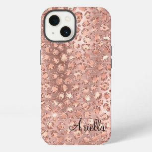 Rosa Dorado Brillante Leopardo Chic