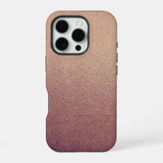 Funda Para iPhone 16 Pro Rosa Dorado Ombre Glitter Arena Mira Rosa