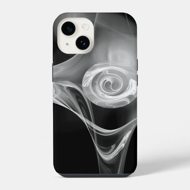 FUNDA PARA iPhone ROSA FRACTAL BLANCO (Reverso )