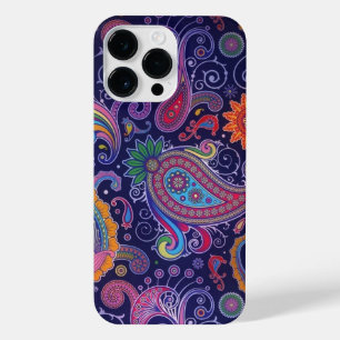 Funda Para iPhone 14 Pro Max Rosa púrpura paisley